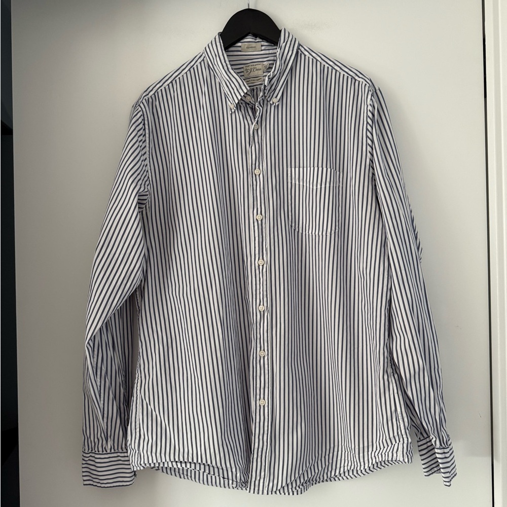 J. Crew Secret Wash Striped Button Down Shirt